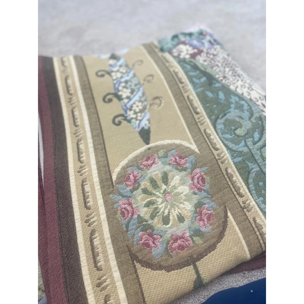 Soft Surroundings Mas La Barque Floral Tapestry Queen Bedspread Belgium Cotton